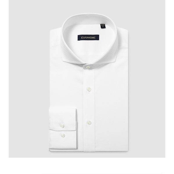 

2019 brand new dress shirts for men 100% cotton shirts men long sleeve business wedding shirt solid white blue, White;black