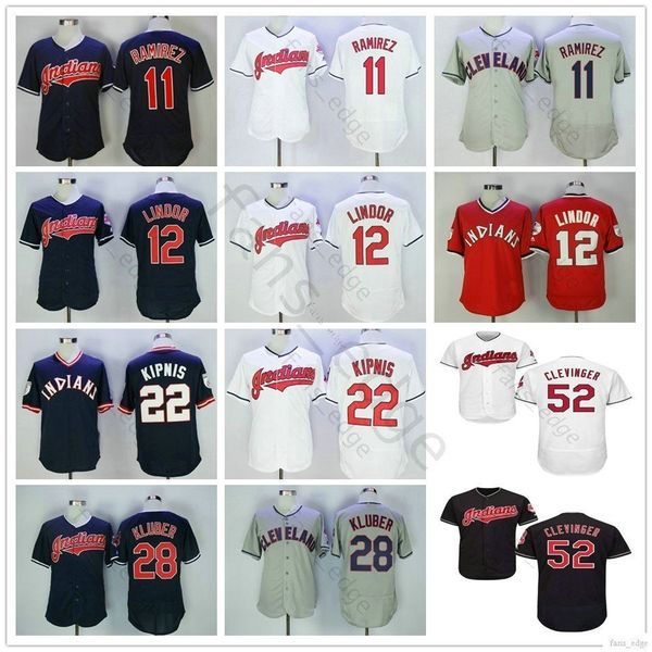 

Stitched Cheap Mens Cleveland 11 Jose Ramirez 12 Lindor 28 Corey Kluber 52 Clevinger 25 Jim Thome Indians Baseball Jerseys