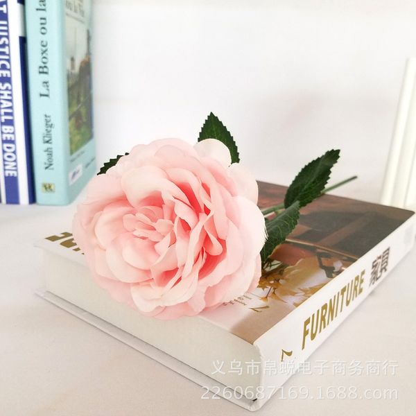 10 Teile/los Simulation einzelnen zweig rose seidenblume künstliche rose kranz gefälschte blume dekor hause schreibtisch hochzeit hintergrund requisiten