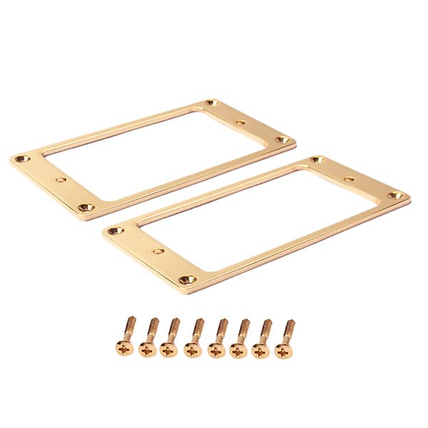

2pcs steel humbucker pickup ring set bottom frame for lp les paul guitar