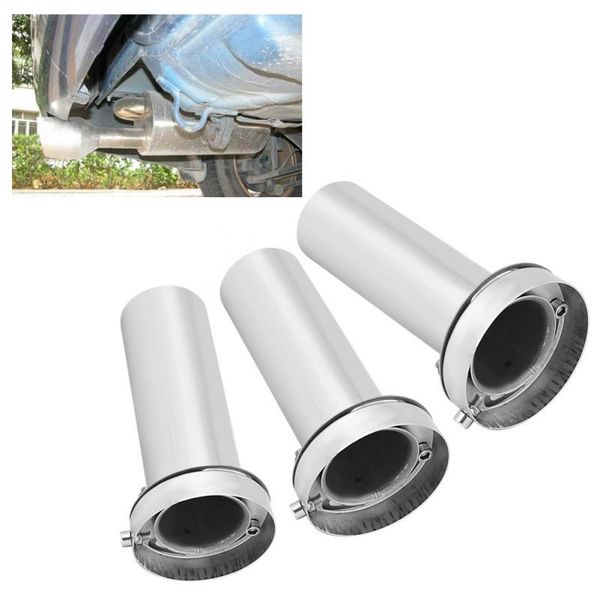 

new universal adjustable round exhaust muffler tip removable sound car styling