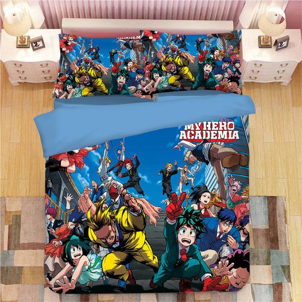 

my hero academia all might bedding set duvet covers pillowcases anime one for all comforter bedding sets bed linen bedclothes