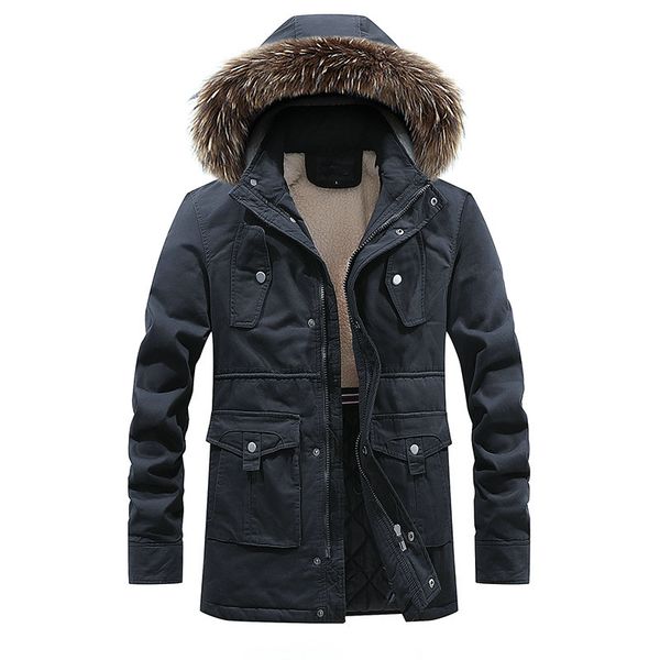 

new 2019 winter jacket warm jackets coat men fleece thicken clothing male casual fur hooded jackets outwear parka, Tan;black