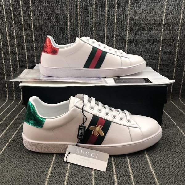 

Ace neaker embroidered low men de igner hoe python tiger bee nake women ace genuine leather luxury brand ca ual neaker ize 36 44