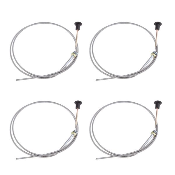 

4 pcs 237 rotary universal push pull choke cable 63\" inner 60\" conduit2-3/4