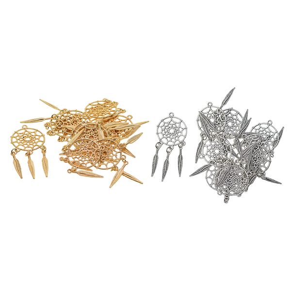 

set of 20 dream catcher alloy pendants jewelry making charms findings diy crafts, Black