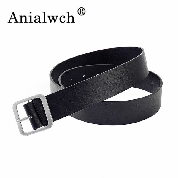 

105*3.5cm square buckle leather belt women belts for women dress waistband fashion 2020 new woman's accesories girdle black g003, Black;brown
