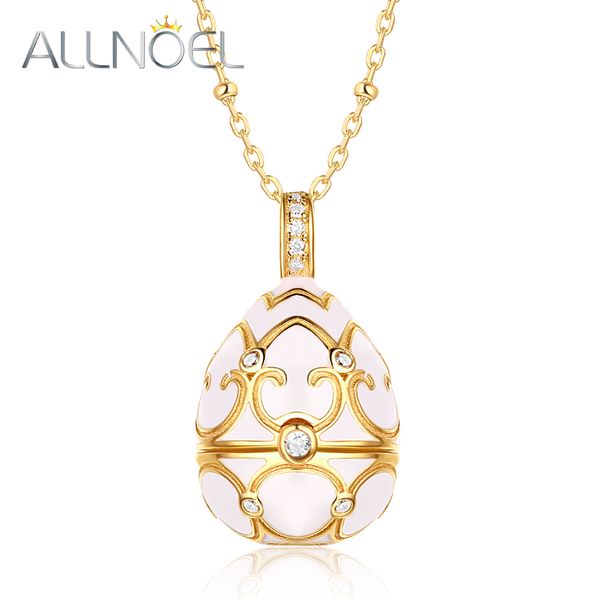 

allnoel long chain sweater necklace costume jewelry kits 925 sterling silver enamel ggg pearl cage locket pendant white zircon