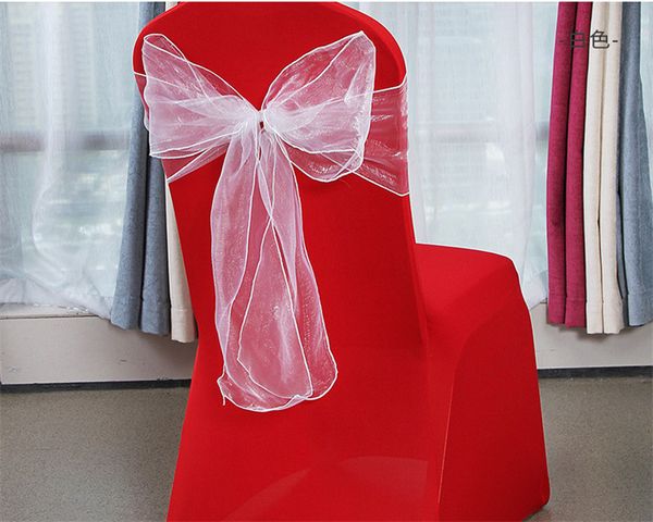 

organza chair back decoration wedding chair back decoration l wedding supplies table and chairs bow decoration bow, White