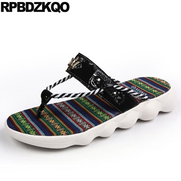 

flat mens sandals 2019 summer outdoor designer strap waterproof slip on shoes size 46 slides slippers big nice fashion 45 water, Black