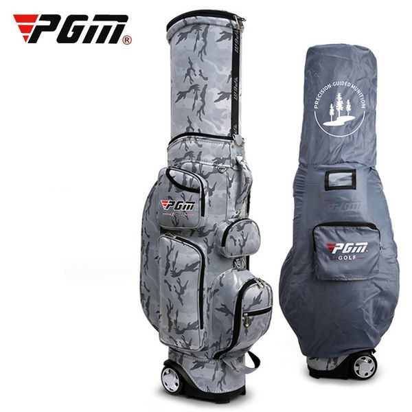

retractable golf travel bag wheels stand caddy airbag flight aviation bags multi-function golf cart bag with rain cover d0481