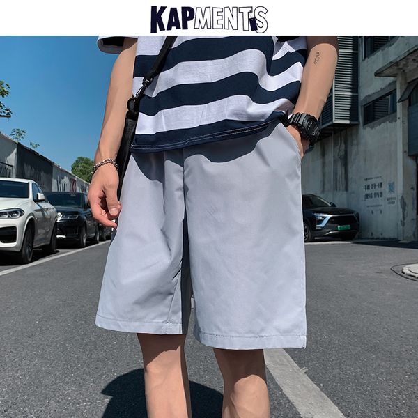 

men's shorts kapments men casual solid sweat 2021 summer mens harajuku 5 colors japan style streetwear korean fashions joggers, White;black