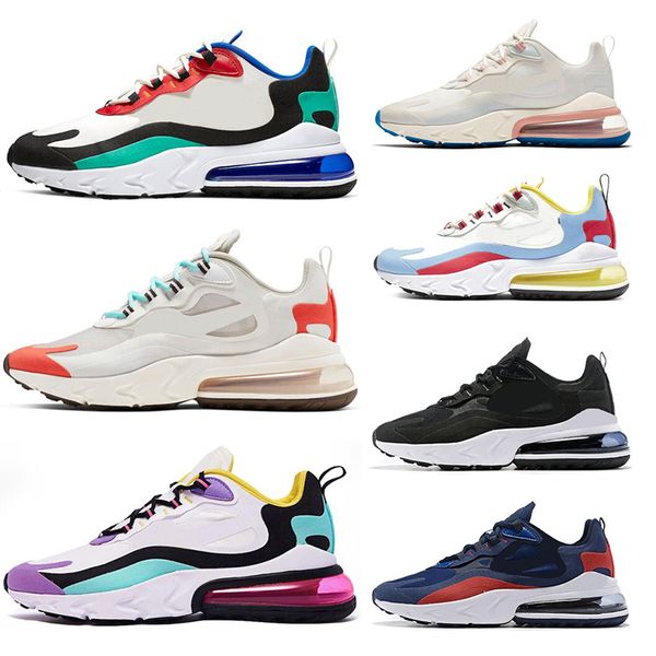 

2019 Design react mens womens running shoes triple black white green yellow gray high quality outdoor mens trainers sneakers size 36-45