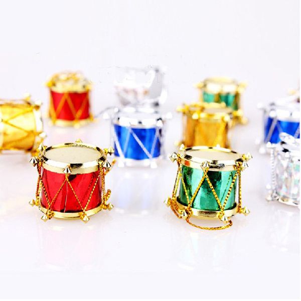 

christmas mini drum decorations plastic mini drum christmas pendant gift venue arrangement props