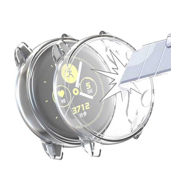 

plating case for samsung galaxy watch active 360 degrees all-inclusive anti-fall soft tpu cover for samsung smart watch ing