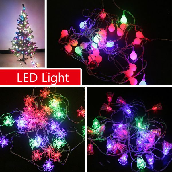 

4m 28 led lights christmas tree snow star bulbs led string fairy light xmas party wedding garden garland christmas decorations