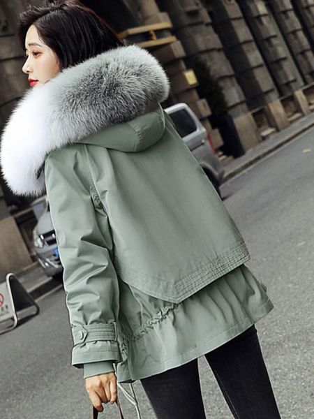 

women's down & parkas thick winter coat female short paragraph 2021 loose faction to overcome the money plus velvet jacket padded tide, Black