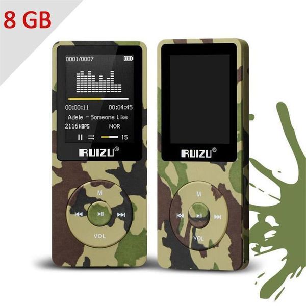 

original ruizu x02 hifi mp3 music player 8gb sport mp3 player 1.8" tft screen with fm radio, recorder, e-book, clock, data