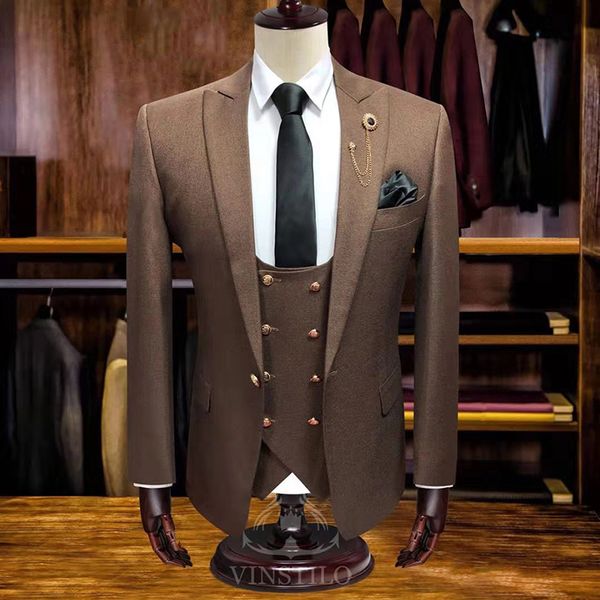 

men's suits & blazers fashion men suit prom tuxedo for slim fit groom wedding custom blazer 3 piece, White;black