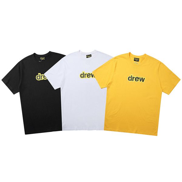 

men designer brand stylish solid color alphabet pattern brand short-sleeved t-shirt couples fashion t-shirt, White;black