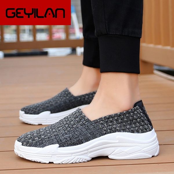 

summer breathable mesh men shoes lightweight men flats fashion casual male shoes brand designer loafers, Black