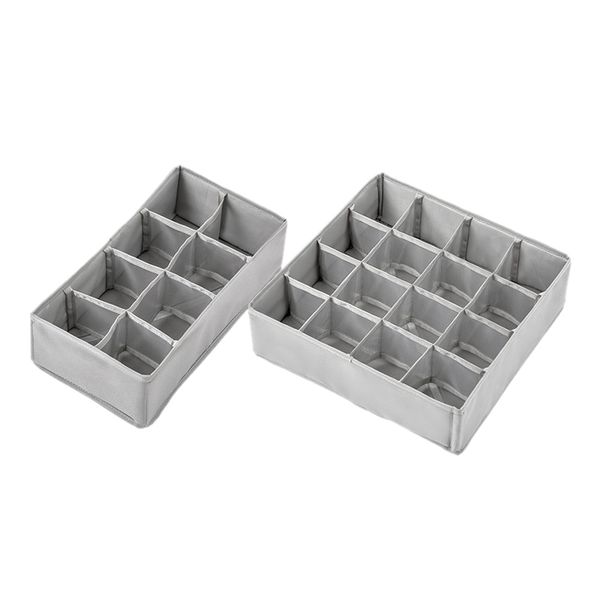 

2pcs 8 + 16 сетка шкаф нижнее белье организатор набор складная ящик для хранения ящик делитель kit кухня организация хранения