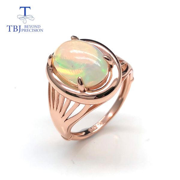 

tbj,new ethiopia opal rings natural gemstone 925 sterling silver fine jewelry for woman birthday or wedding gift cj191205, Slivery;golden