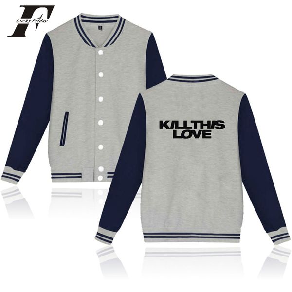 

kpop blackpink return main song kill this love baseball jacket coats harajuku streetwear men/women baseball jacket clothes 2019, Black;brown