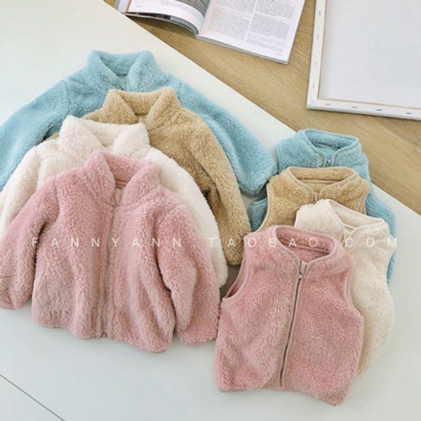 

baby boys girls faux fur vest & coat kids girl christmas coats and jeckets toddler boy girl autumn winter outerwear clothes 1-5y, Blue