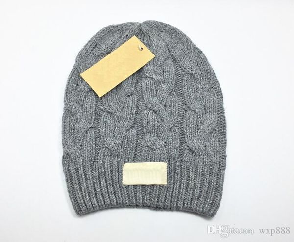 

fashion classic tight-fitting knitted hat the of wool women's hat headdress warm ladies beanie/skull caps, Blue;gray