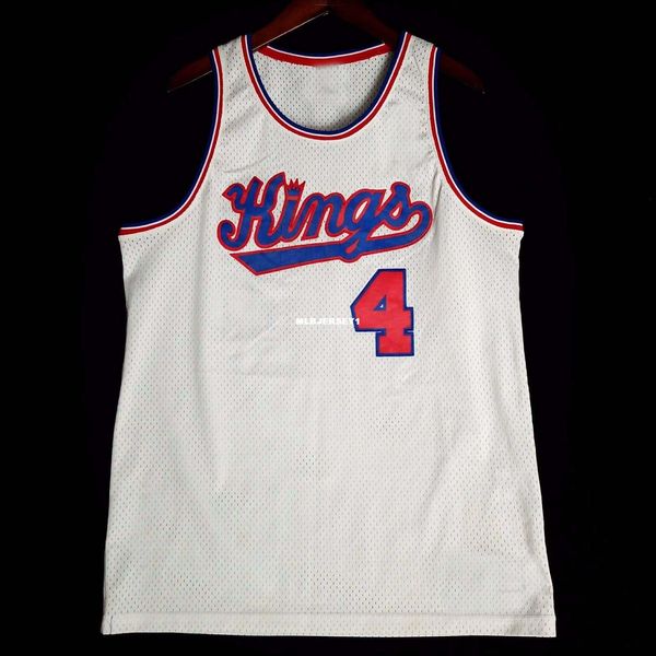 

100% stitched chris webber #4 sewn hwc jersey jason williams white mens vest size xs-6xl stitched basketball jerseys ncaa, Black;blue
