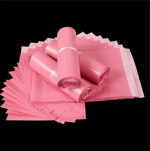 

light pink courier bag 100pcs self-seal mailbag plastic poly mailing envelope waterproof postal shipping bags courier envelope
