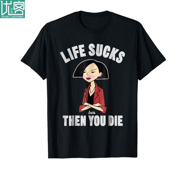 

brand men shirt daria life sucks jane graphic t shirt, White;black