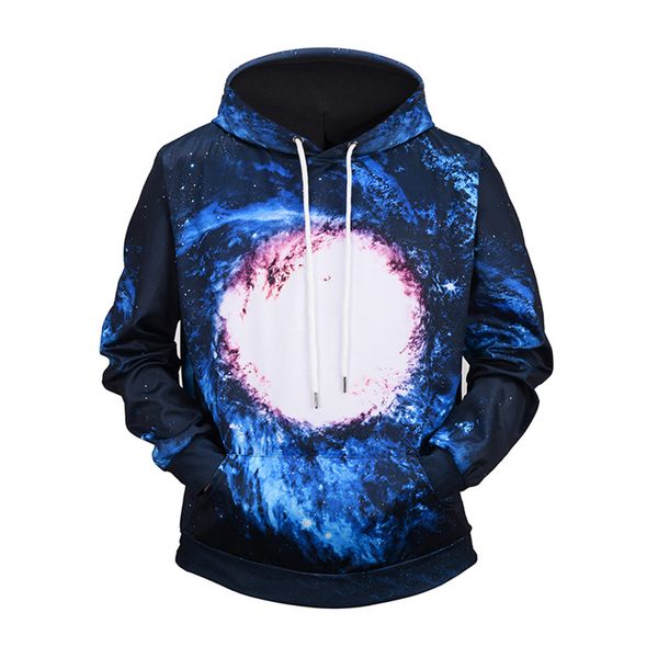 

starry 3d black hole print hooded sweatshirt loose street large size hoodie new men women