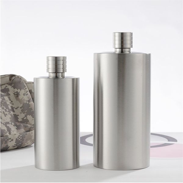 

stainless steel 304 high-grade 1 jins 2 jins thick portable kettle russian cylindrical small white wine bottle