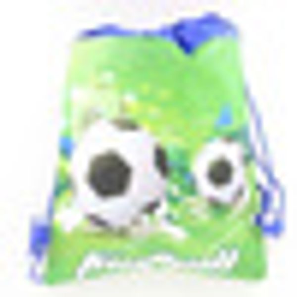 

1pc/lot football style kids boys non-woven fabric backpack favors drawstring soccer gifts bag birthday party decoration mochila
