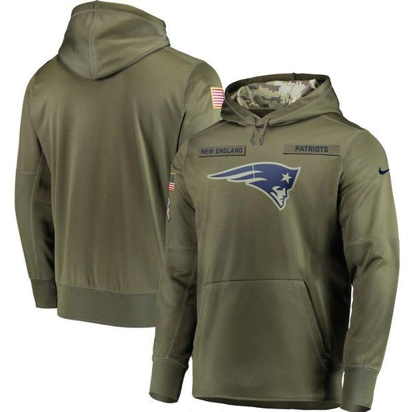 

2019 men women youth new england patriots sweatshirt design hoodie salute to service sideline therma performance pullover hoodie olive, Blue;black