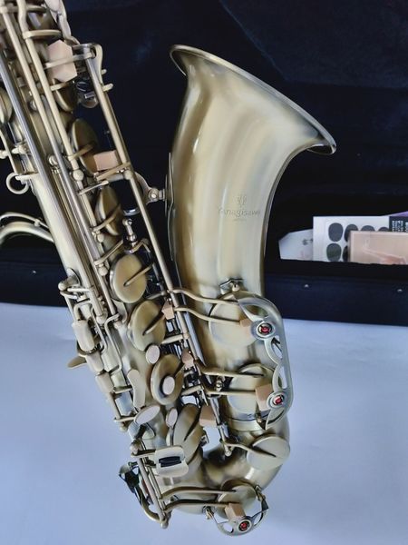 

real p yanagisawa t-992 bb tenor saxophone brass music instrument matte antique copper abalone shell button with case