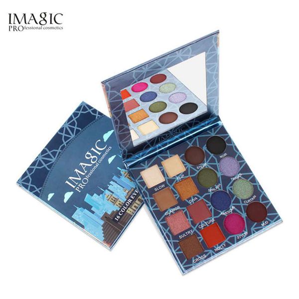 IMAGIC Schimmer und MATTE Lidschatten-Palette Make-up 16 Farben Wasserdichter Lidschatten Professionelle Kosmetik 6 Kits / Los