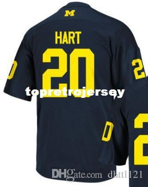 

men michigan wolverines#20 mike hart blue white alumni jersey stitched football jerseys, Black;red