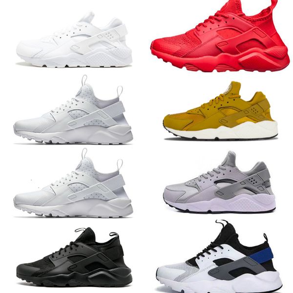 

sales 2020 new air huarache 1.0 4.0 men running shoes stripe red balck white rose gold women trainer shoes walking sport sneakers