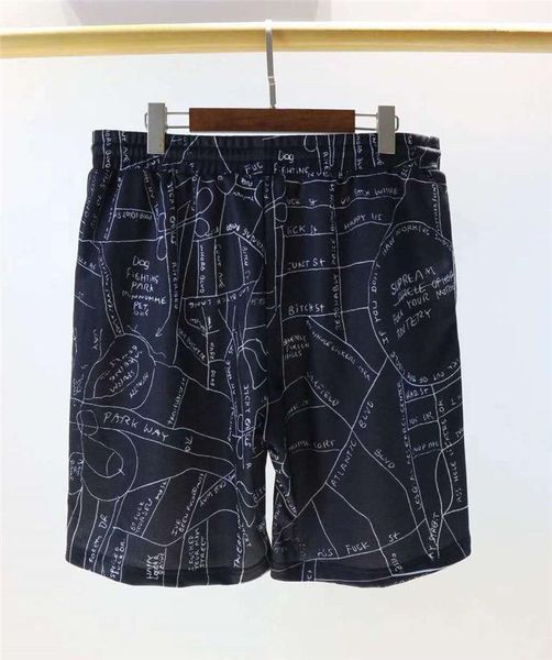 

mens designer shorts summer brand beach shorts casual brand pocket irregular map printed mens tether short pants asian size m-2xl enkk, White;black