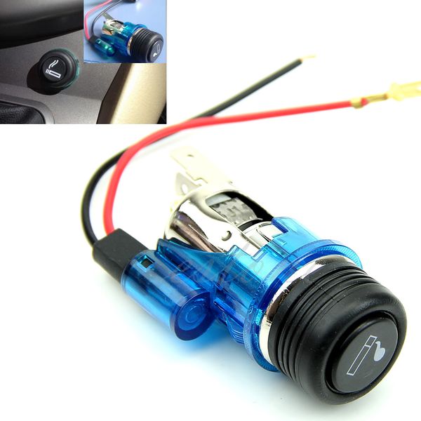 

120w 12v car motorbike motorcycle cigarette lighter power socket plug outlet b 77ue