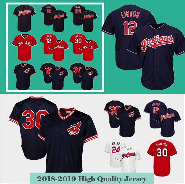 

Cleveland 12 Francisco Lindor Men's Indians 30 Tyler Naquin baseball jerseys 28 Corey Kluber top quality Stitched jerseys