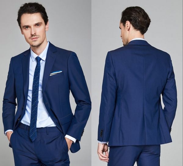 

new fashion handsome blue groom tuxedos shawl lapel two button three pockets groom suits extremely cool man suits (jacket+pants, Black;gray