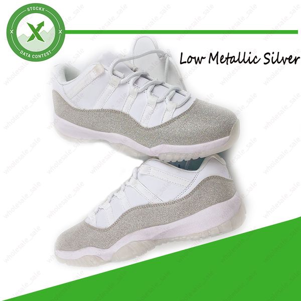 

2020 stock x low metallic silver mens basketball shoes 11s white bred snakeskin concord 45 23 gamma blue 11 womens sports sneaker trainers