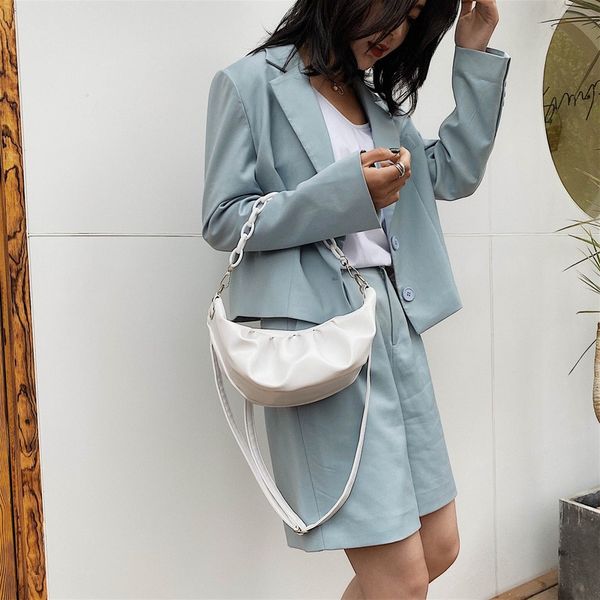 

2020 new shoulder bag women's casual fashion korean version of the cloud pleated handbag