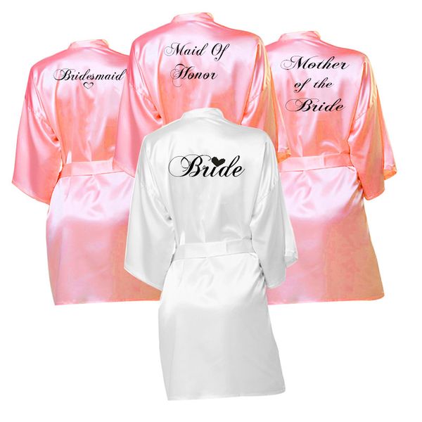 

personalized favors gift bride team robe custom name bridesmaid bride tribe bridal shower cover-ups robes bachelor party, Black;red