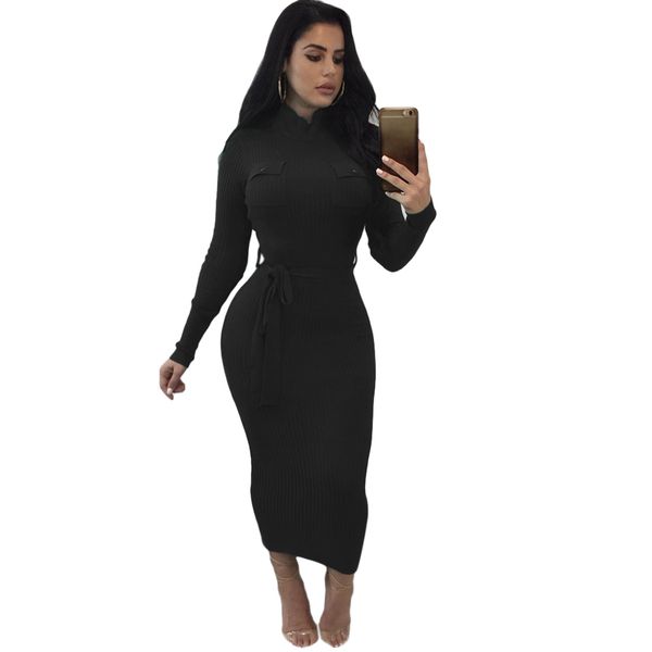 long bodycon sweater dress