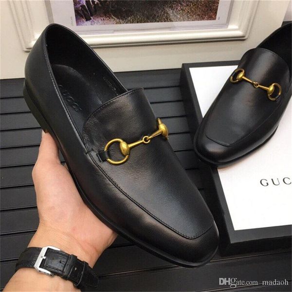

20wn 2020 fashion patent leather shoe men luxury business brand shoes men wedding shoes slip-on male leather dress shoes yetc8, Black